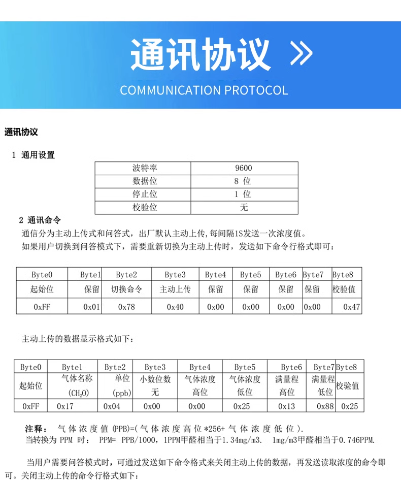 【单片机】CJSH22-CH2O，甲醛传感器，甲醛传感器数据读取处理