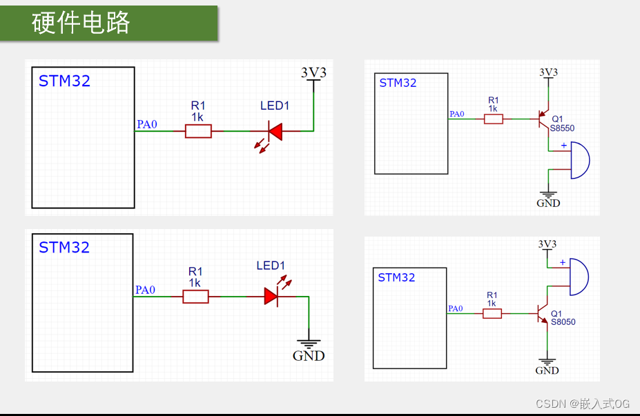LED和蜂鸣器驱动电路设计