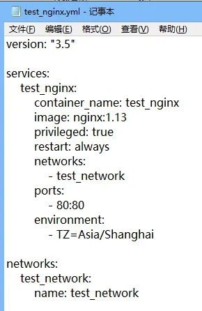 图3  docker最简化安装nginx的yml示例文件