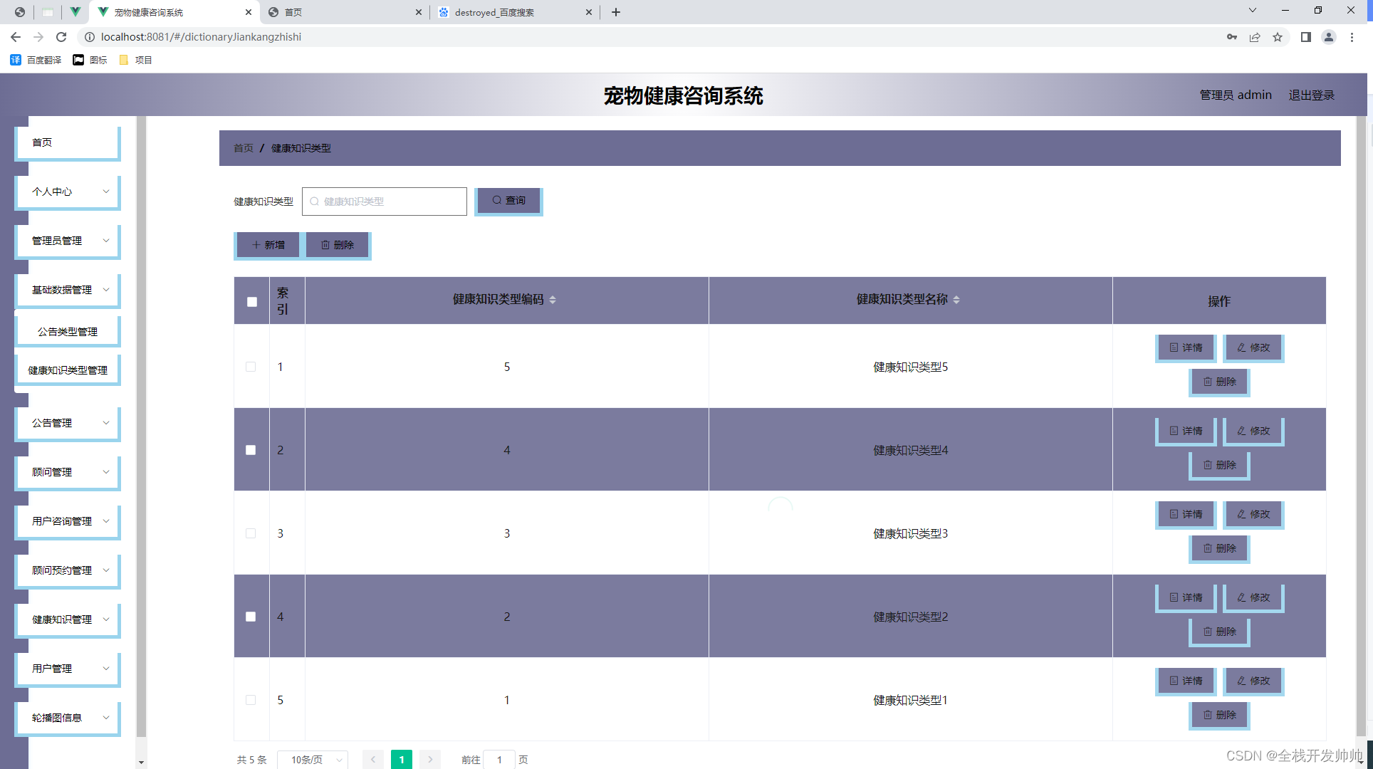 基于java+springboot+vue实现的宠物健康咨询系统（文末源码+Lw）23-206