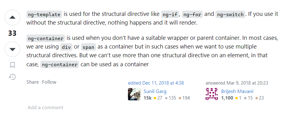 [Angular] 笔记 24：ngContainer vs. ngTemplate vs. ngContent