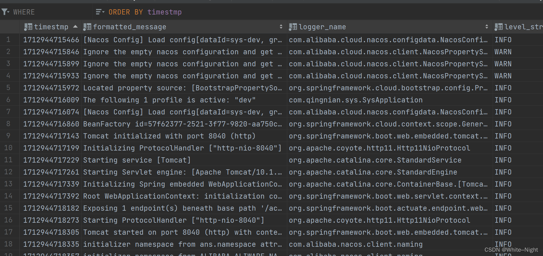 spring boot集成logback到mysql 8