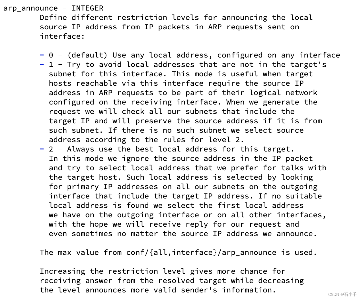 Linux rp_filter、arp_filter、arp_ignore、arp_announce参数说明