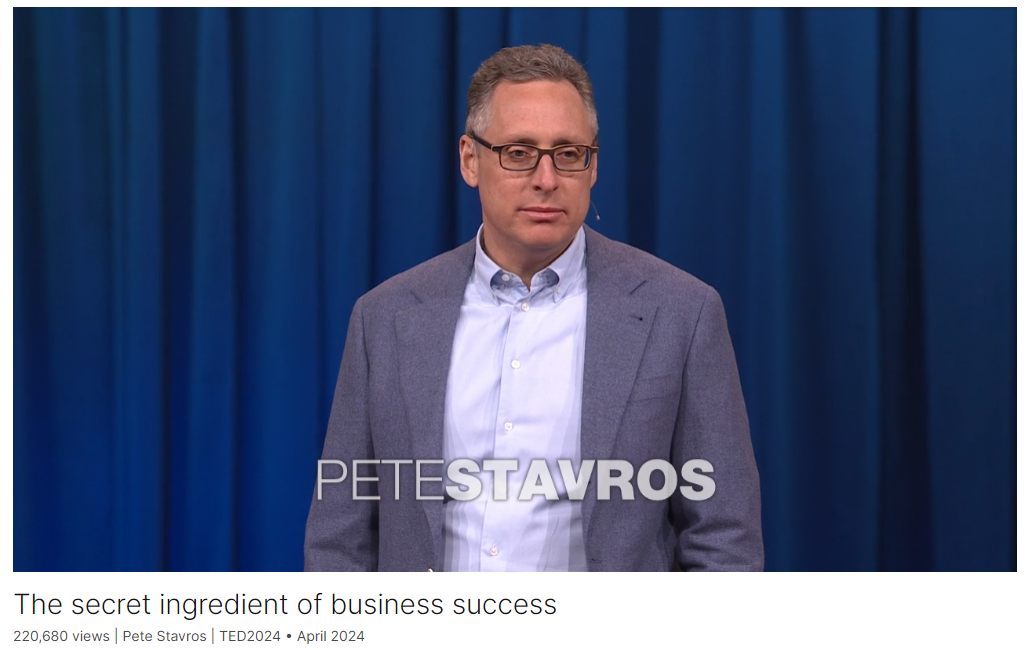 跟TED演讲学英文：The secret ingredient of business success by Pete Stavros