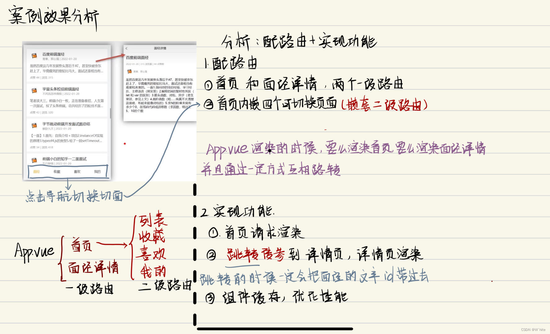 面经基础版案例(路由，请求渲染，传参，组件缓存)