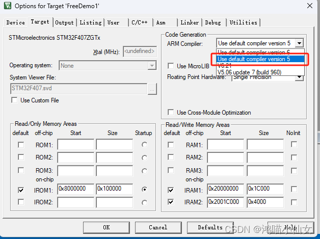 【HM】STM32F407 FreeRTOS 项目创建