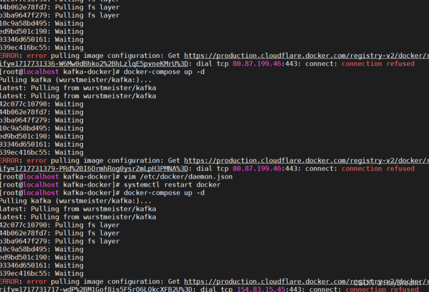 docker 拉取镜像报错: error pulling image configuration:（kafka）