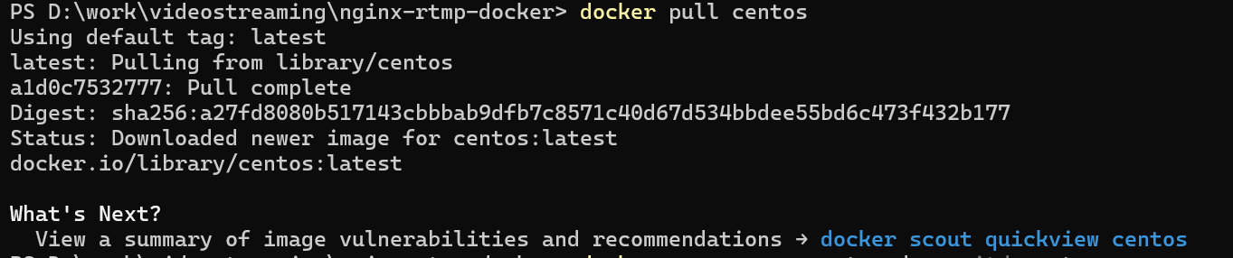 docker pull centos