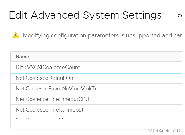 [云] vmware: host: net: Net.CoaleseDefaultOn