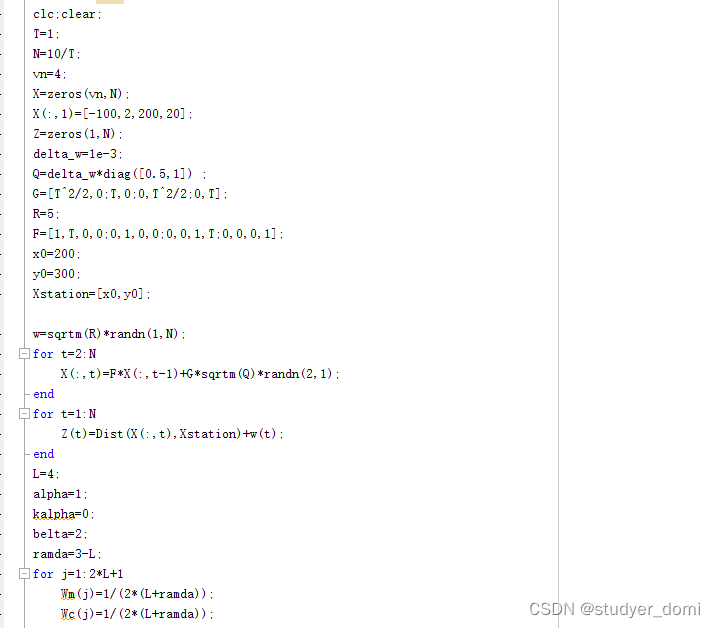 matlab 无迹卡<span style='color:red;'>尔</span><span style='color:red;'>曼</span>滤波