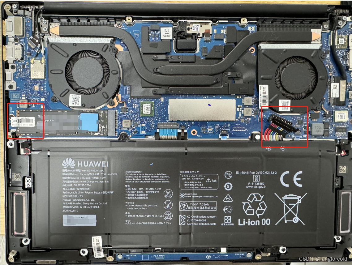 华为matebook 14 2022 更换 2t ssd