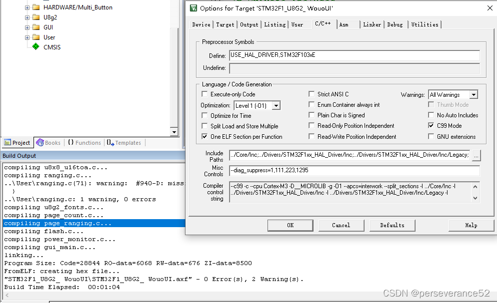 HAL/LL/STD STM32 U8g2库 +I2C SSD1306/sh1106 WouoUI磁贴案例