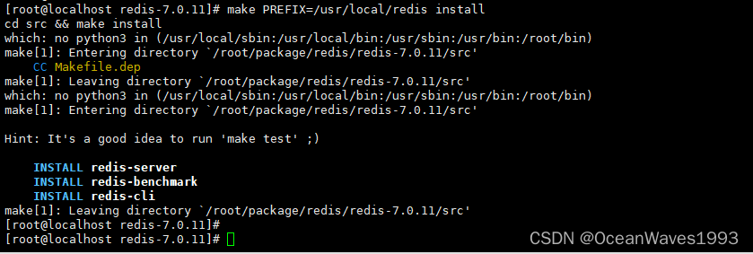 UOS 20 安装redis 7.0.11 安装redis 7.0.11时 make命令 报错 /bin/sh: cc: command not found