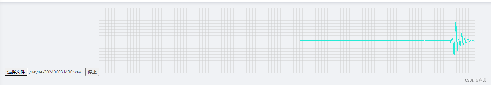 js 选择一个音频<span style='color:red;'>文件</span>，绘制音频的波形，从右向左<span style='color:red;'>逐渐</span><span style='color:red;'>前进</span>。