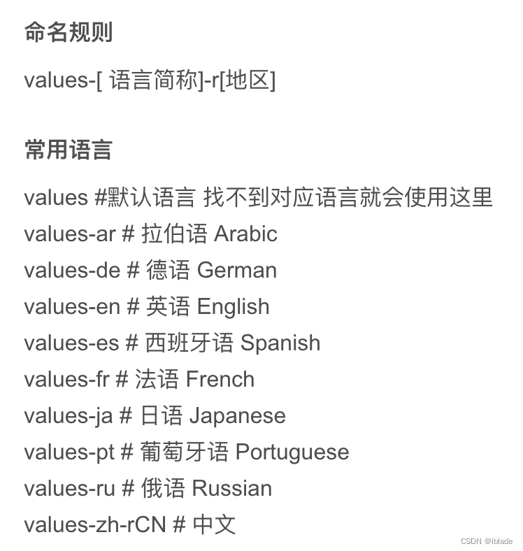Android多国语言翻译 国际化