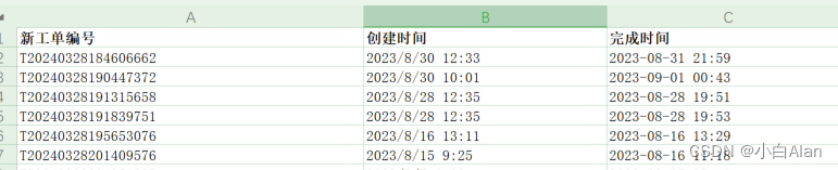 根据 Excel 列生成 SQL