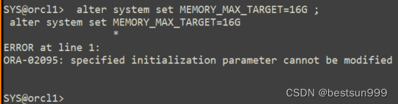 ORA-00837: Specified value of MEMORY_TARGET greater than MEMORY_MAX_TARGET