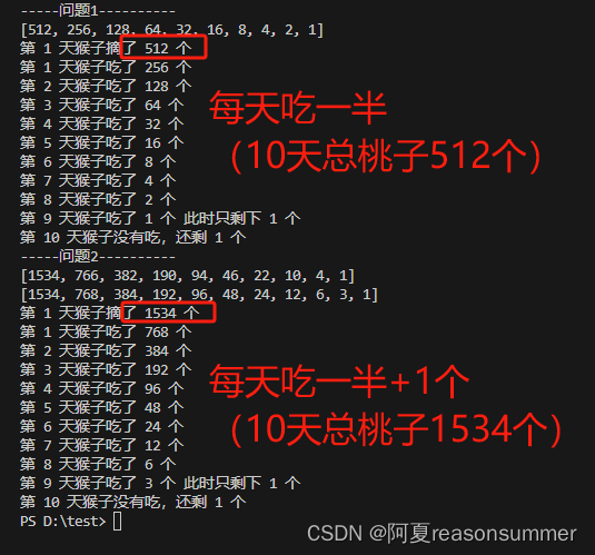 【趣味题-03】20240120猴子吃桃（ 从大到小insert ，列表元素互减）