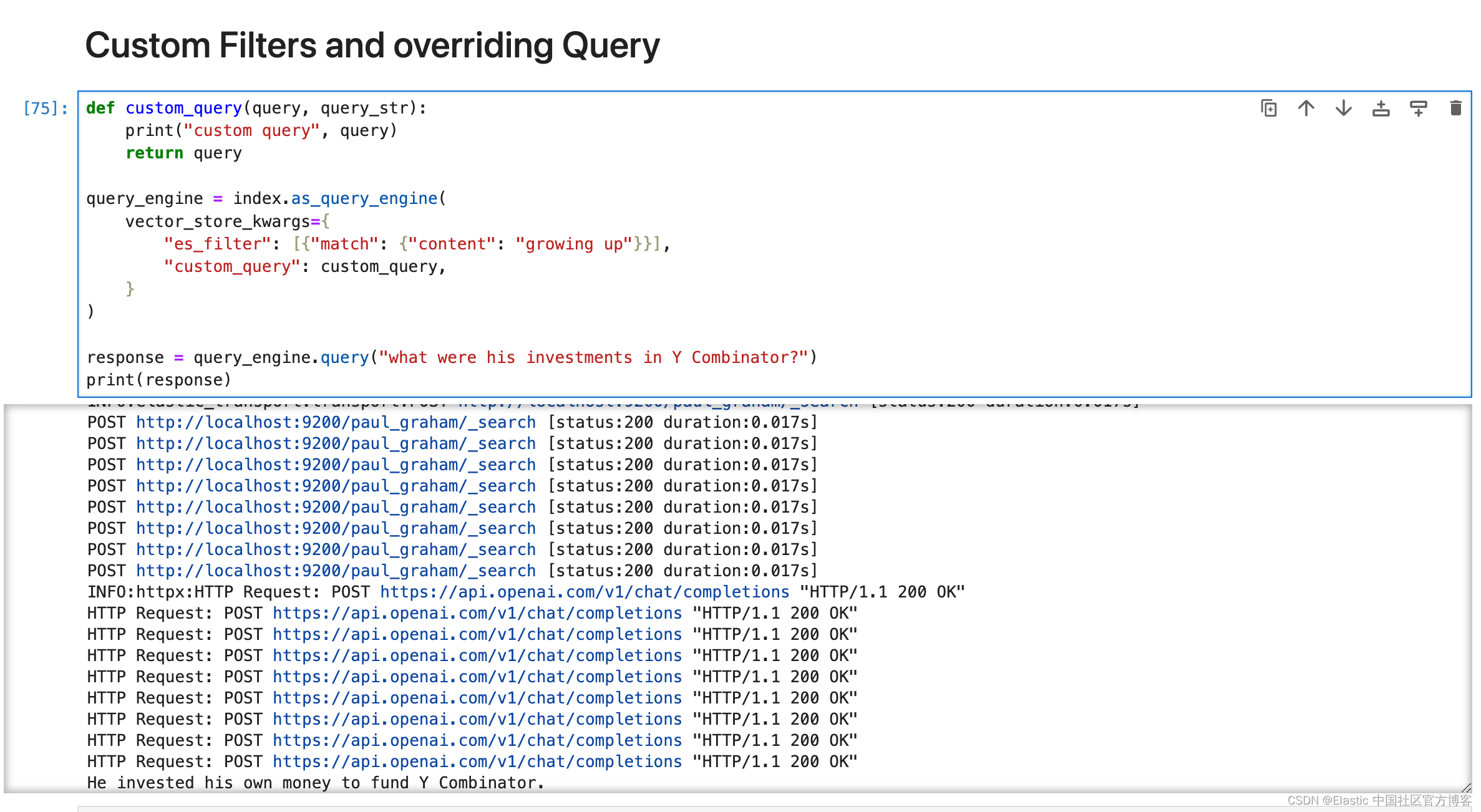 Elasticsearch：和 LIamaIndex 的集成