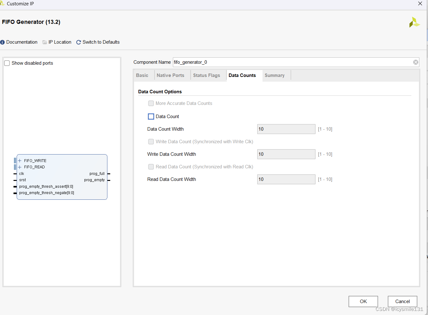 FIFO Generate IP核使用——Data Counts页详解