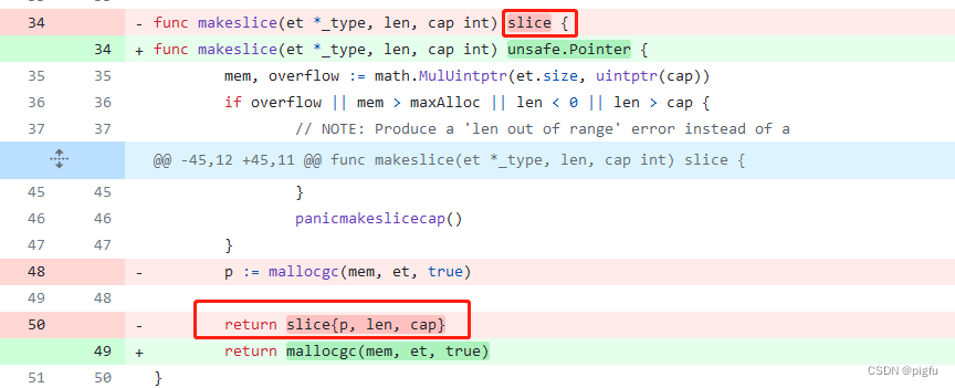  [Go]move slice construction to callers of makeslice