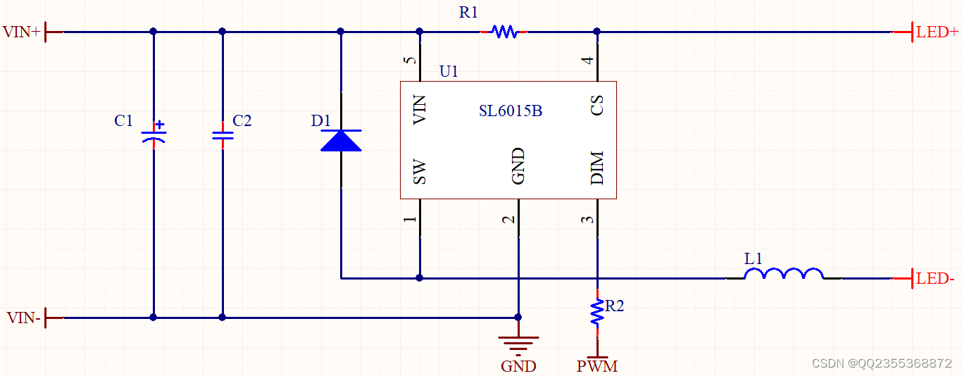 SL6015B 耐压60V高调光比LED驱动IC 支持1.5A 输出30W功率