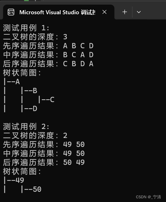 数据结构实验4：二叉树的基本操作