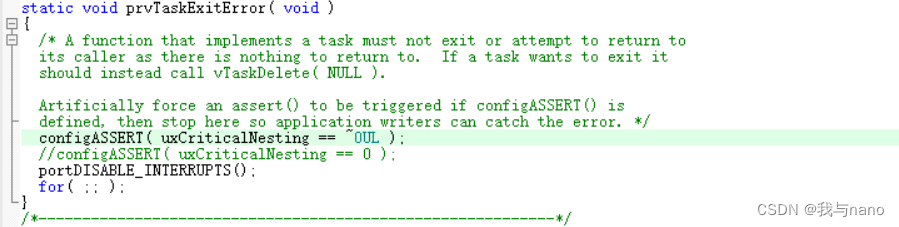 Error:..\FreeRTOS\portable\RVDS\ARM_CM7\r0p1\port.c,265