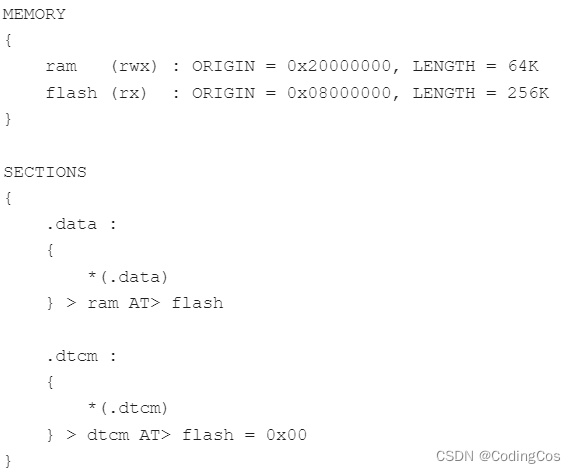 【ARM 嵌入式 编译系列 7.2 -- GCC 链接脚本中 DEFINED 函数与 “AT＞“ 符号详细介绍】