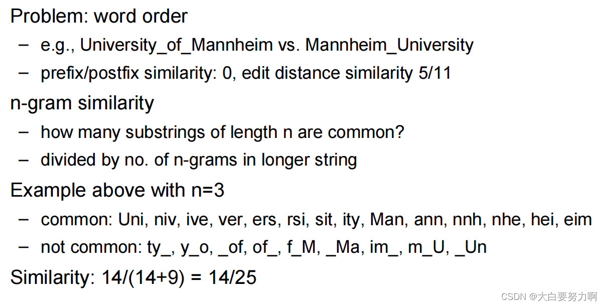 N-gram based Similarity