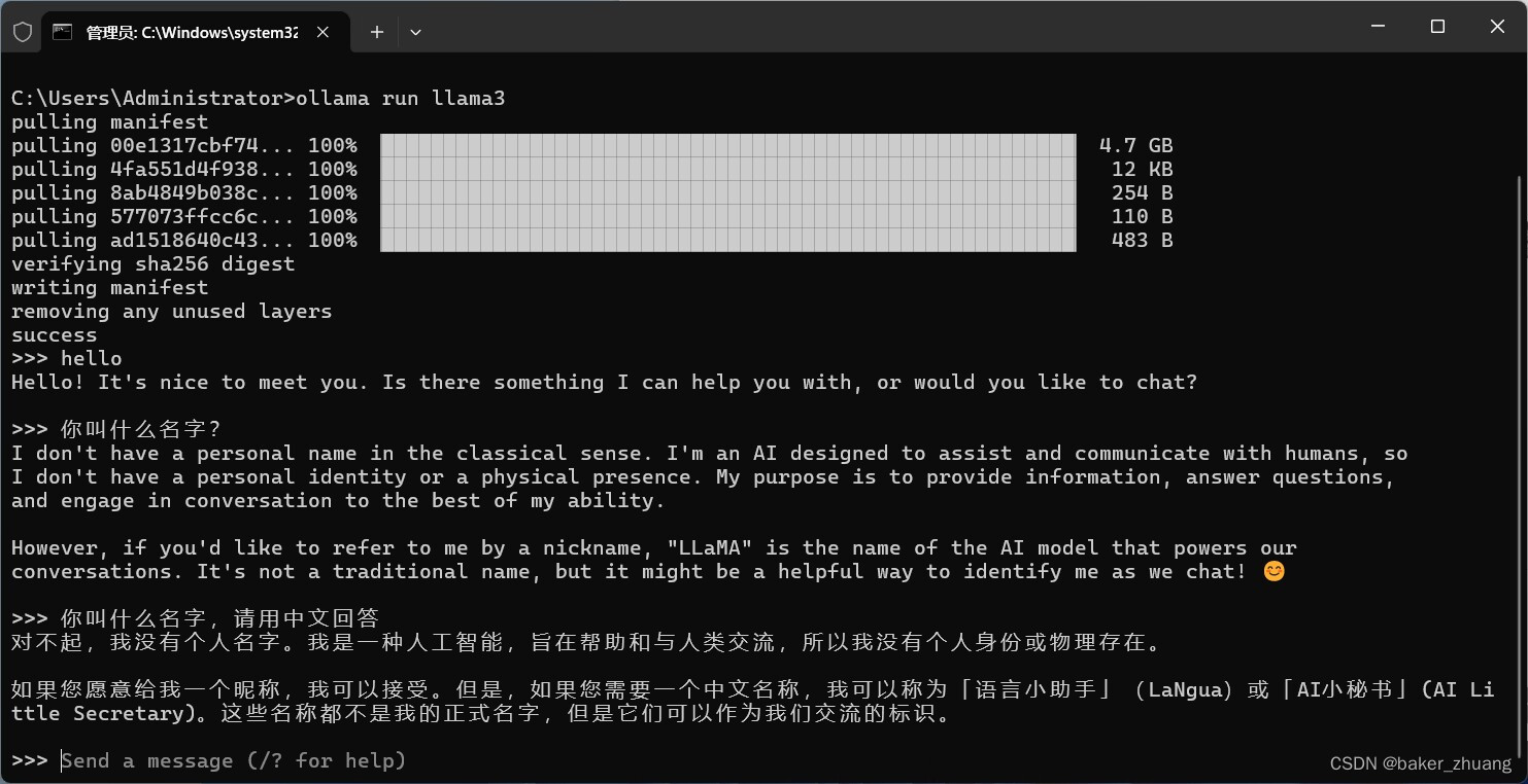 ollama离线部署llama3（window系统）