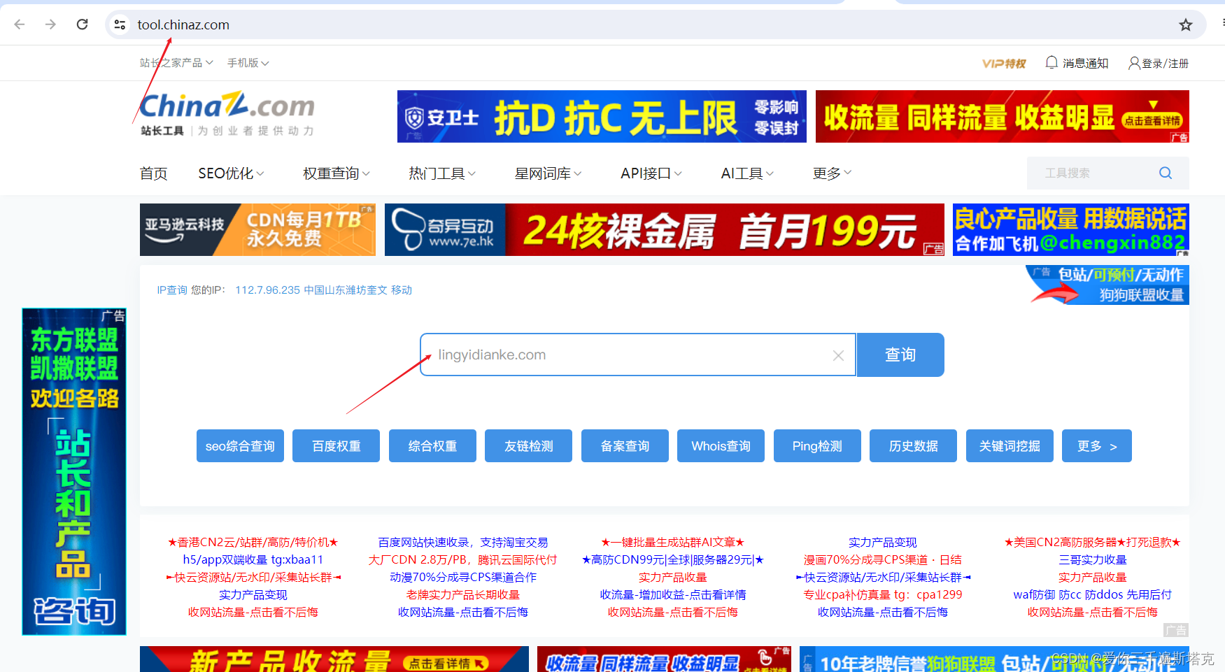 如何查看网站的访问量？查看访问量的二个主要方法【站长之家的SEO综合查询工具】_网站访问量查询-CSDN博客