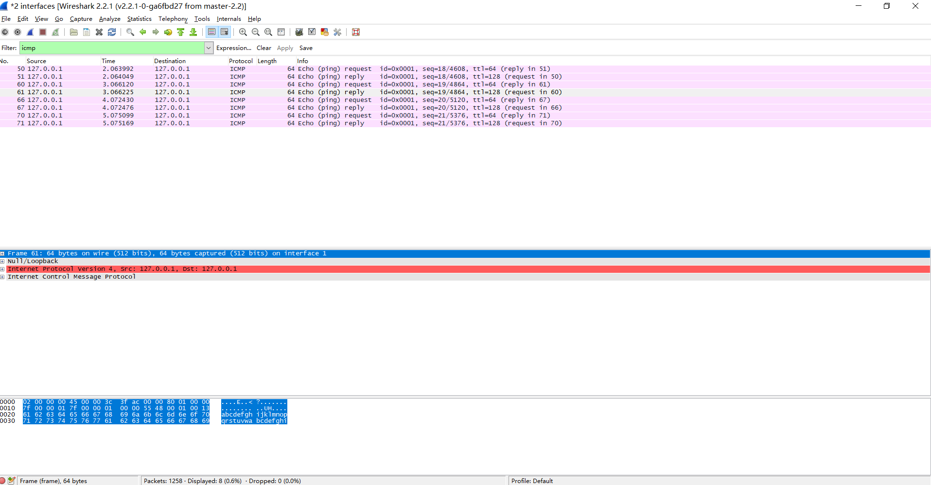 wireshark抓取localhost(127.0.0.1)数据包