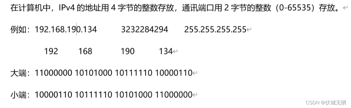 主机字节序与网络字节序