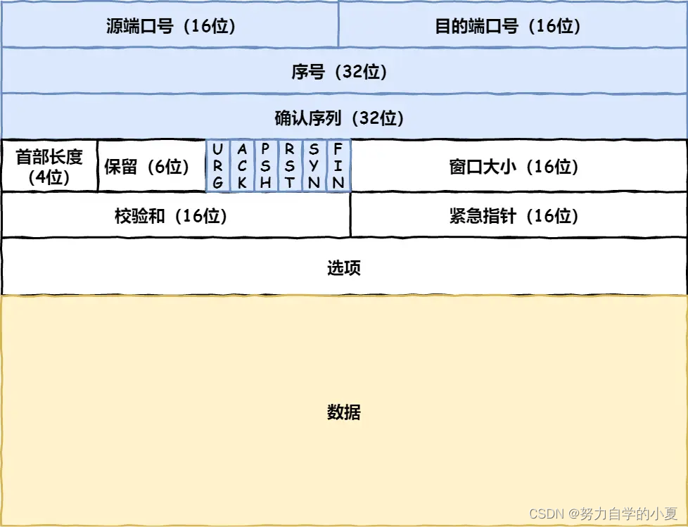 TCP 报文的头部格式