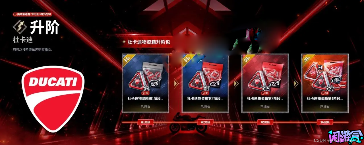 绝地求生：PUBG杜卡迪联名进入倒计时3天！