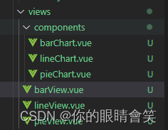 vue2 echarts饼状图，柱状图，折线图，简单封装以及使用