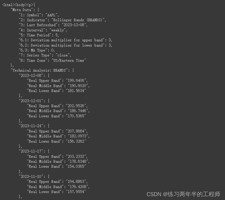 使用Alpha Vantage API和Python进行金融数据分析