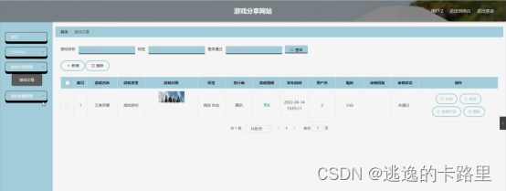 Java毕业设计-基于springboot开发的游戏分享网站平台-毕业论文+答辩PPT（附源代码+演示视频）