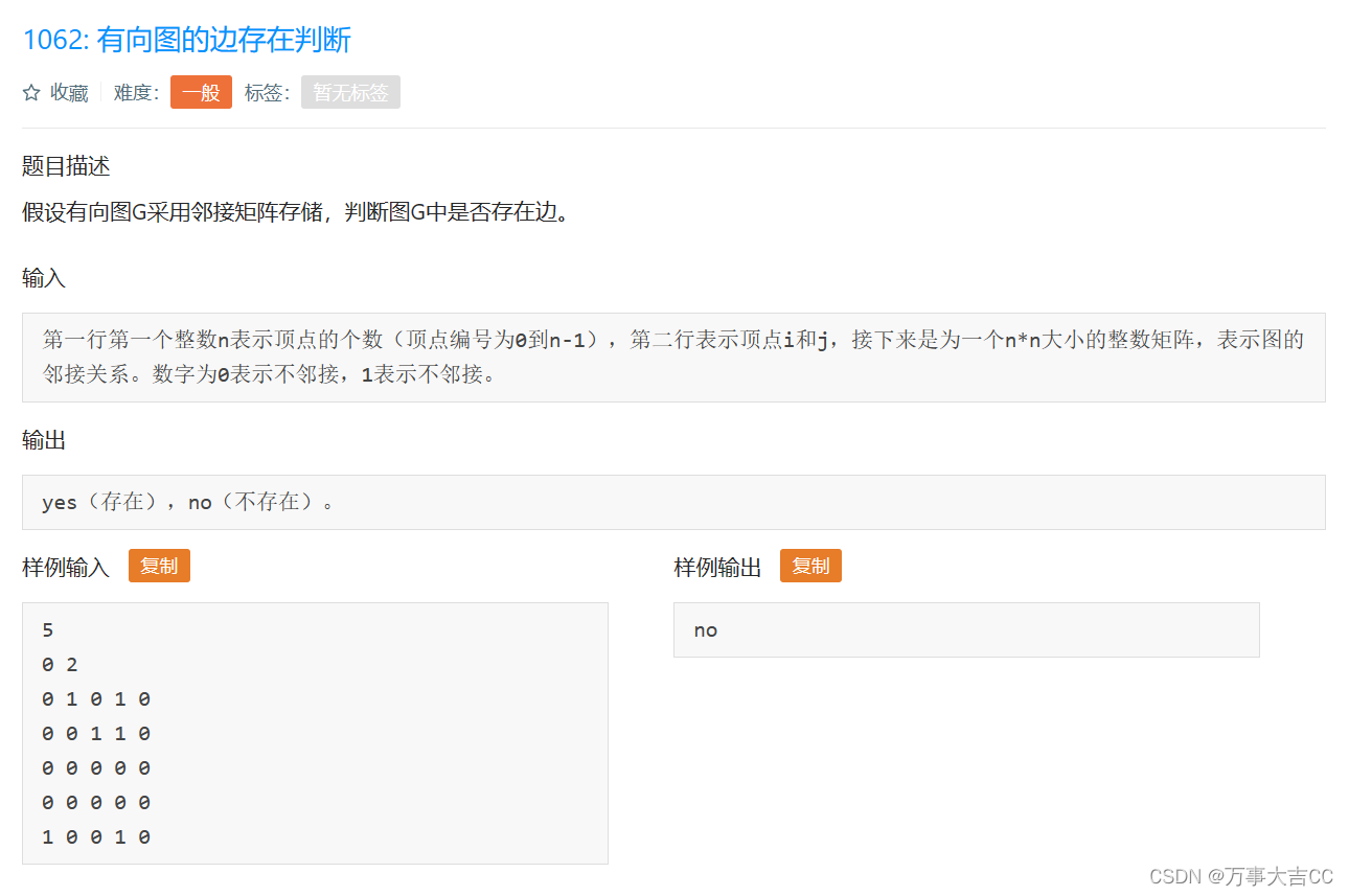 1062: 有向图的边存在判断