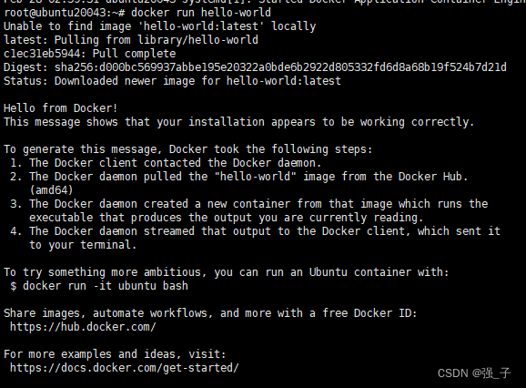 ubuntu20.04安装docker及运行