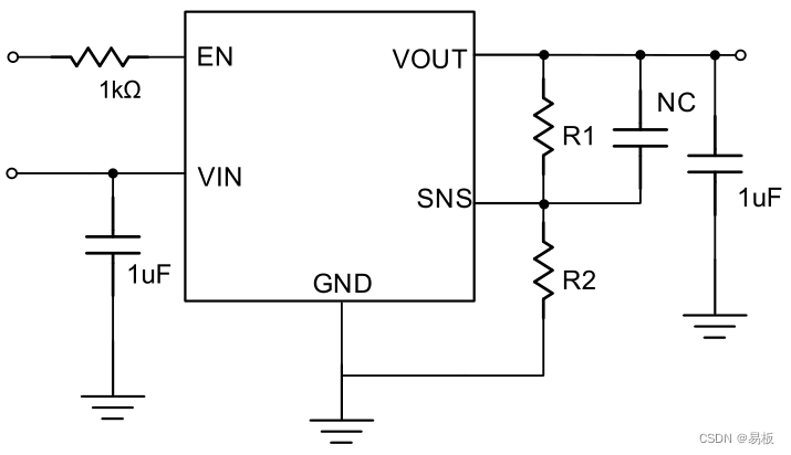 DS8241N 可调输出电压应用电路