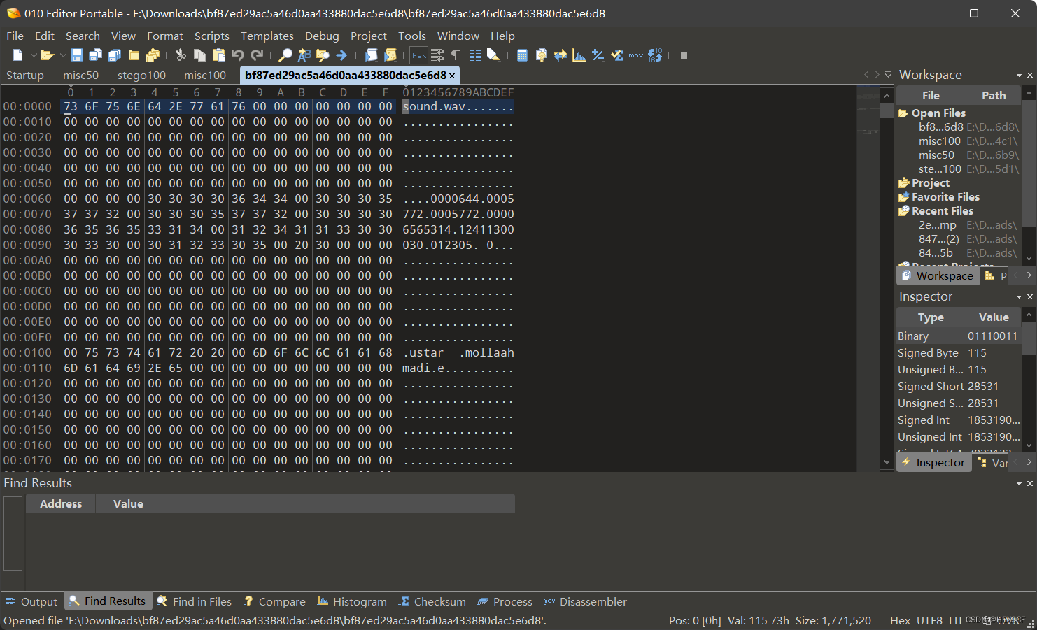 【CTF MISC】XCTF GFSJ0317 Hear-with-your-Eyes Writeup（文件提取+音频隐写）