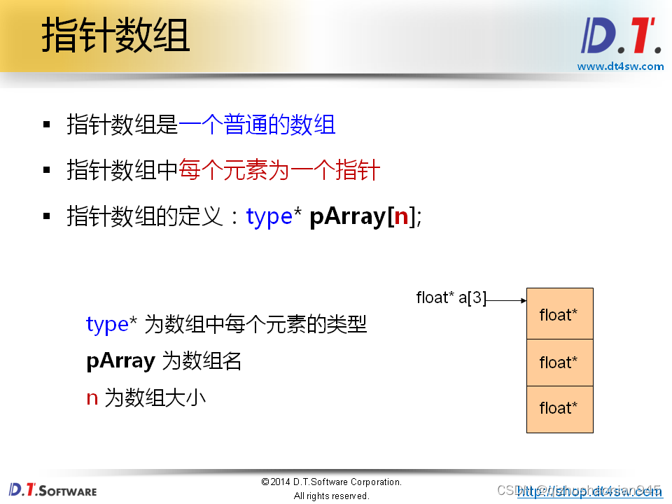 C语言进阶课程学习记录-数组指针和指针数组分析