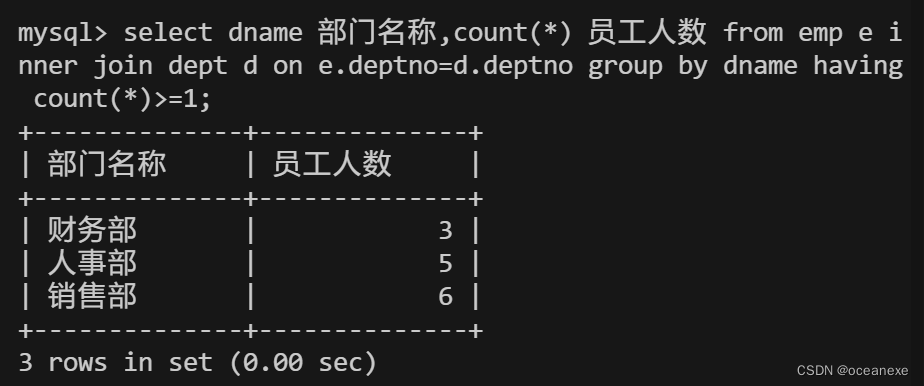 MySQL---多表分组查询综合练习