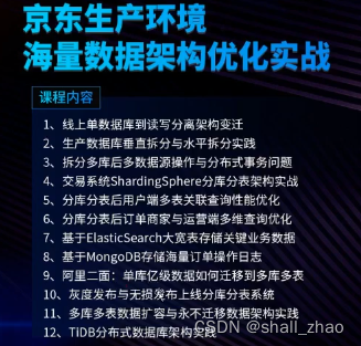 公开课—京东生产环境海量数据架构优化实战