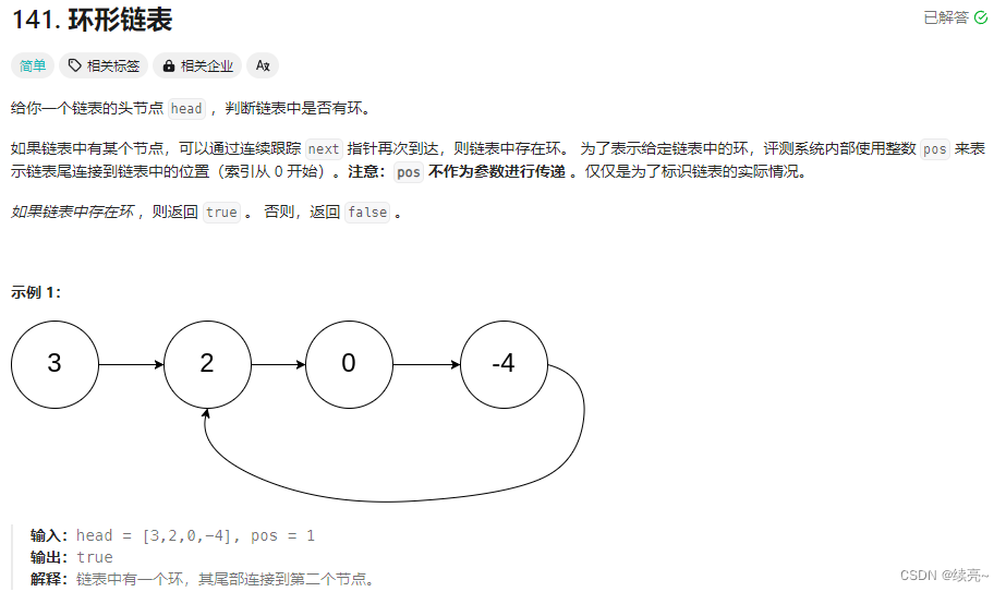 25、链表-环形链表