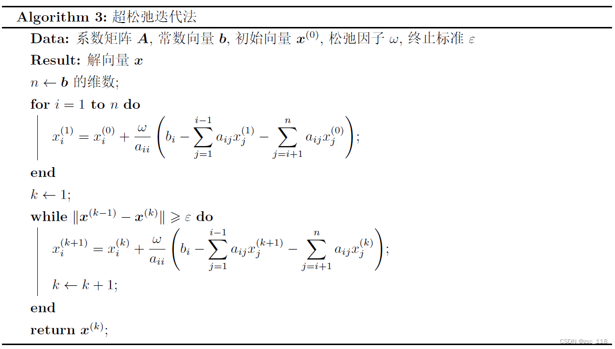 迭代法求解线性方程组(C++)