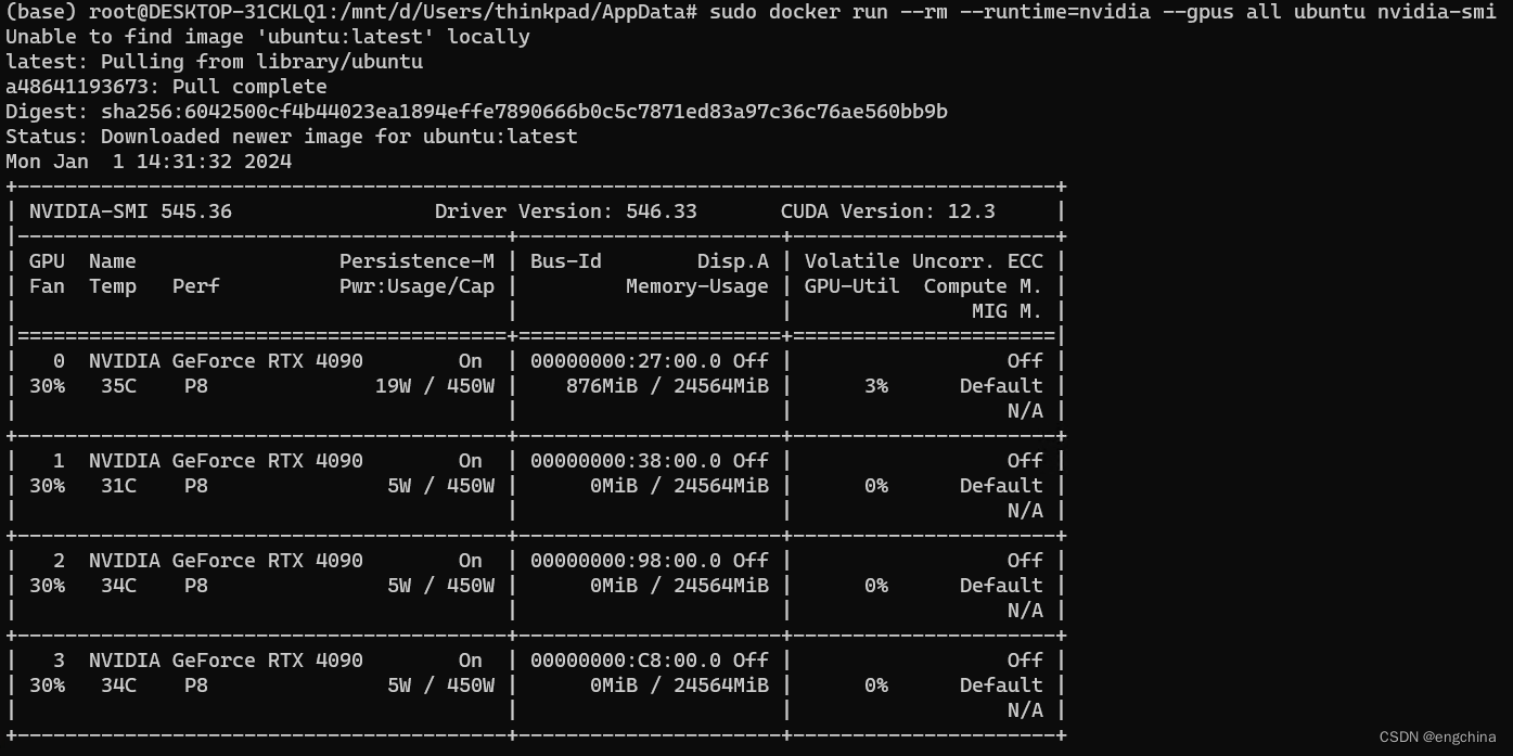 Docker support for NVIDIA GPU Accelerated Computing on WSL 2