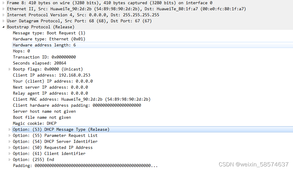 Dhcp Release与renew抓包-csdn博客